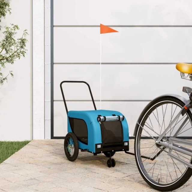 VIDAXL Vidaxl - Pet Bike Trailer Blue and Black Oxford Fabric and Iron 8720845771010