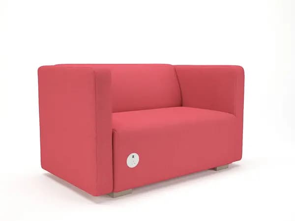 Dynamic Office Solutions Carmel 130cm Wide Sofa in Camira Era Fabric with Socket NSS05100