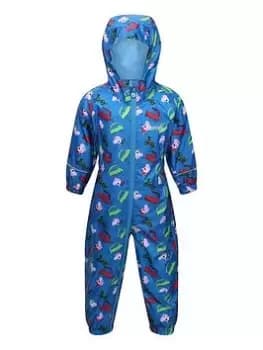 Regatta Regatta Kids Peppa Pig Pobble Waterproof Suit - Blue Print, Blue Print, Size 4-5 Years, Women