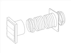 Manrose 150mm Gravity Grille Kit (White) - 7217