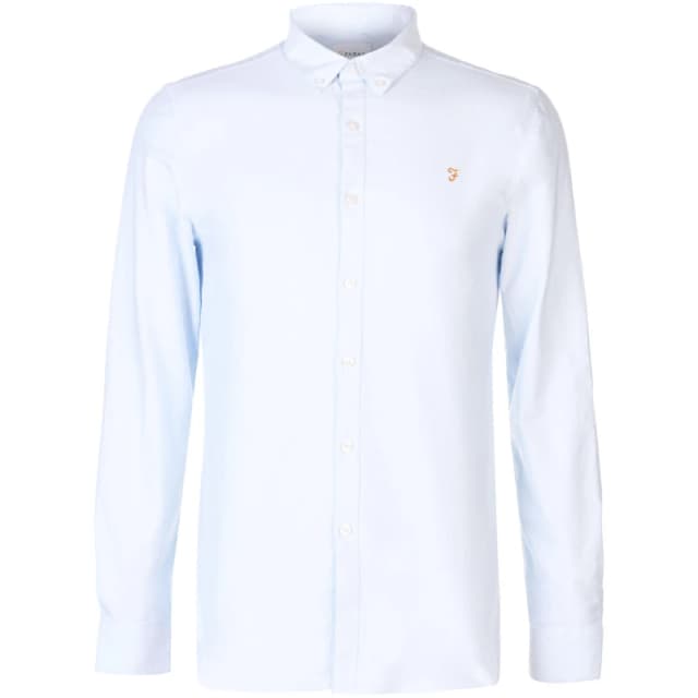Farah Oxford Long Sleeve Shirt Sky Blue 468 male 2X Small