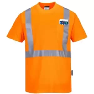 Portwest - S190ORRS - sz S Hi-Vis Pocket T-Shirt - Orange