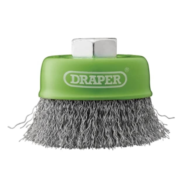 Draper Stainless-Steel Crimped Wire Cup Brush, 75mm, M14 8052