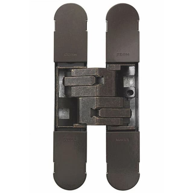 Loops 130 x 30mm Concealed Heavy Duty Hinge Fits Unrebated Doors Bronze Plated Multi