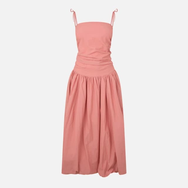 AmyLynn Womens Alexa Puffball Fitted Bodice Peplum Dress Peach female 8 (S)