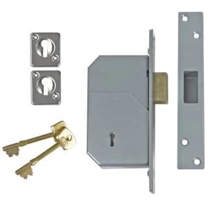 Union 3G110 C Series 5 Detainer Deadlock 73mm Satin Chrome