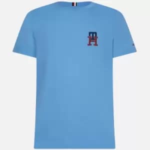 Tommy Hilfiger Mens Essential Monogram T-Shirt - Sky Cloud - M