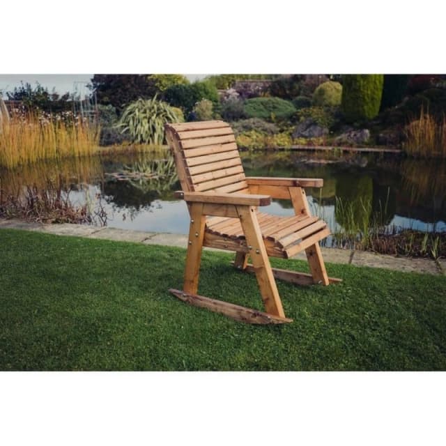 Churnet Valley Garden Furniture Ltd Valley Rocking Chair - Partially Assembled - Set of Cushions Inc in Brown Brown Unisex