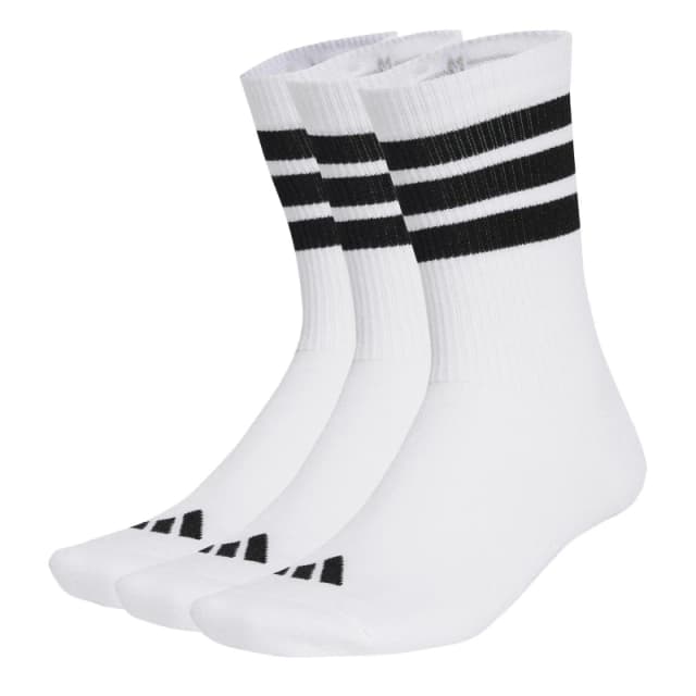 adidas 3 Pack Crew Socks Adults White/Black 3S unisex XL 11-12.5
