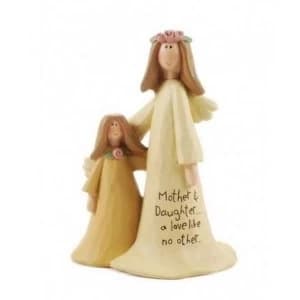 Resin Angel Figures - Mother & Daughter