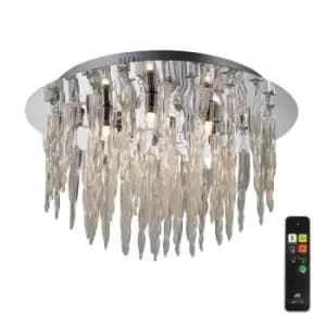 Tropez Ceiling 6 Light G9 RGB LEDs And Remote Control Polished Chrome/Glass