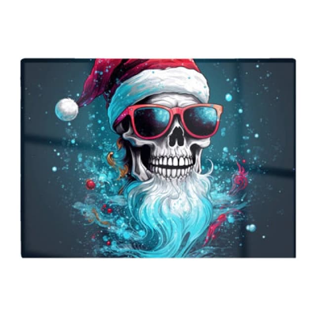 Warren Reed Designer Magical Santa Hat Skull Splashart Chopping Board