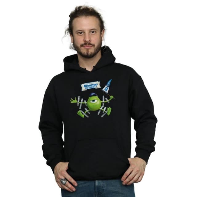 Disney Men Monsters University Taped Mike Hoodie in Black Size: Small Black S Male 5057972614839