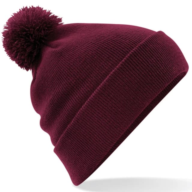 Beechfield Beechfield Men Original Pom Pom Winter Beanie Hat in Burgundy Burgundy One Size Male 5057080745951