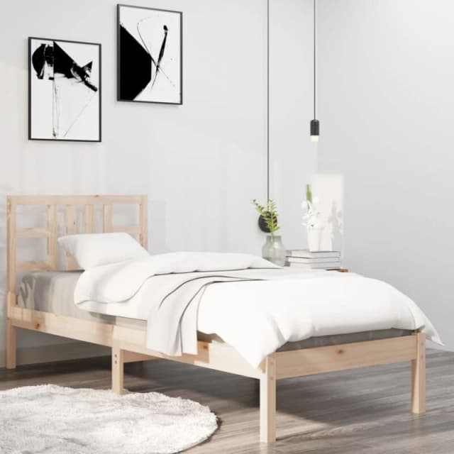 VIDAXL Bed Frame without Mattress 90x200cm Solid Wood Vidaxl 8720287041320