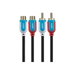 Maplin Premium Twin RCA Phono Male to Twin RCA Phono Female Extension Cable 3m