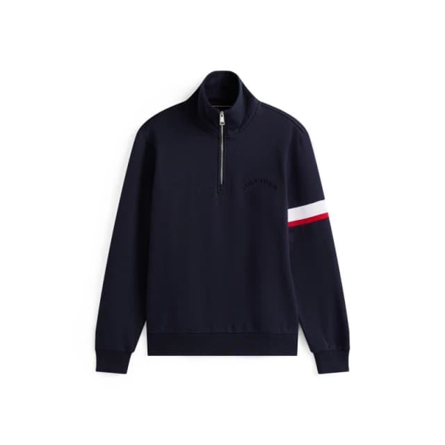 Tommy Hilfiger Mens Quarter Zip Insulating Fleece Desert Sky DW5 male S