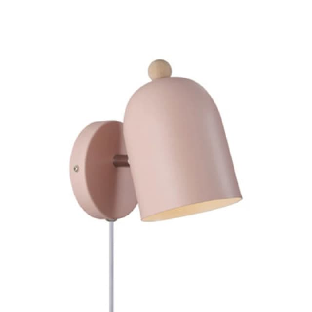 Nordlux Gaston Metal Wall Light Pink,plug In Or Mains