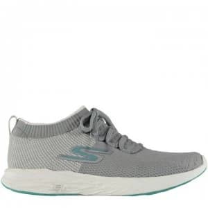 Skechers GoRun 6 Ladies Running Shoes - Grey/White