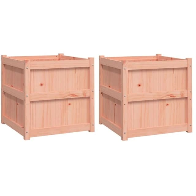 vidaXL Garden Planters 2 pc Solid Wood Douglas, Brown 837431