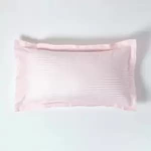 Pink Egyptian Cotton Ultrasoft King Size Oxford Pillowcase 330 Thread Count - Pink - Pink - Homescapes