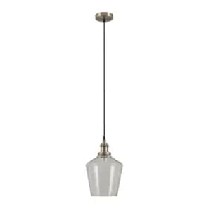 Clear Glass Cloche with Antique Brass Fittings Pendant Ceiling Light