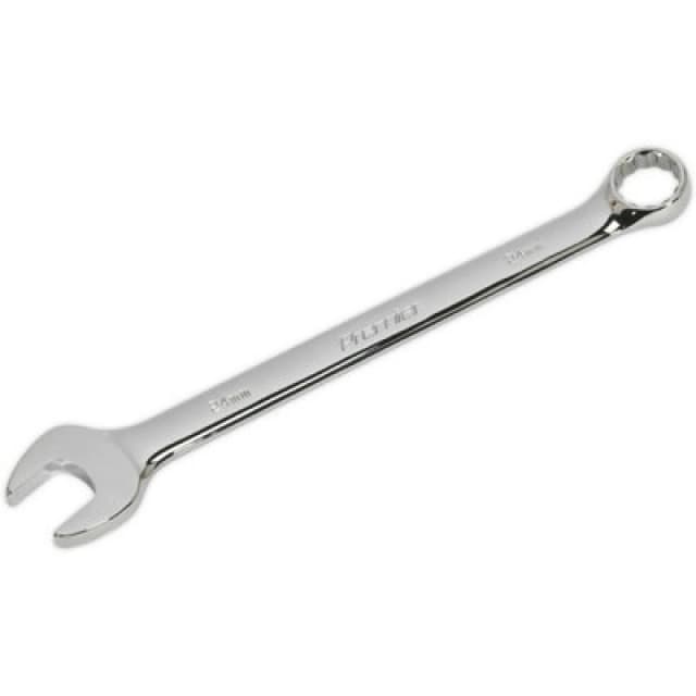 Loops 24mm Steel Combination Spanner - Long Slim Design Combo Wrench - Chrome Vanadium Metallics