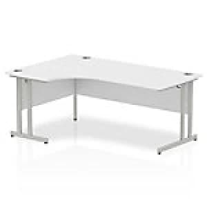 Impulse Cantilever 1800 Left Hand Crescent Desk White
