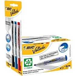 Bic Velleda Drywipe Bullet Tip Whiteboard Marker Blue Pack of 12 Markers