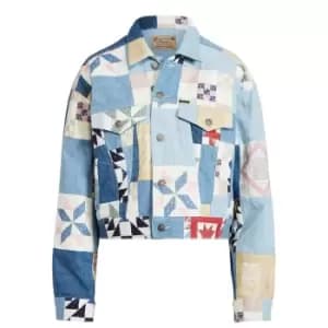 Polo Ralph Lauren Patchwork Trucker Jacket - Pink