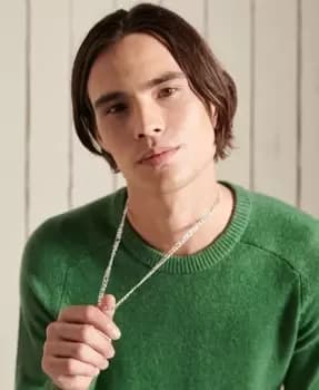 Superdry Mens Harlo Crew Jumper Green / Woodland Green - Size: L