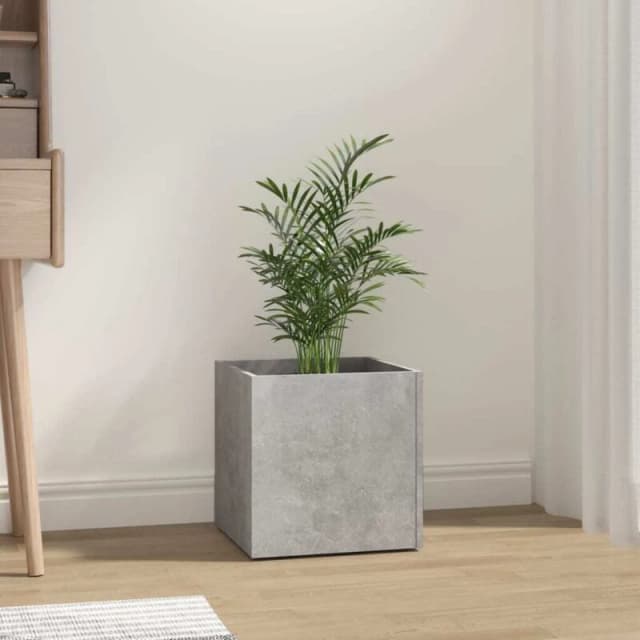 vidaXL Planter Box Concrete Grey 40x40x40cm Engineered Wood, Grey 808796