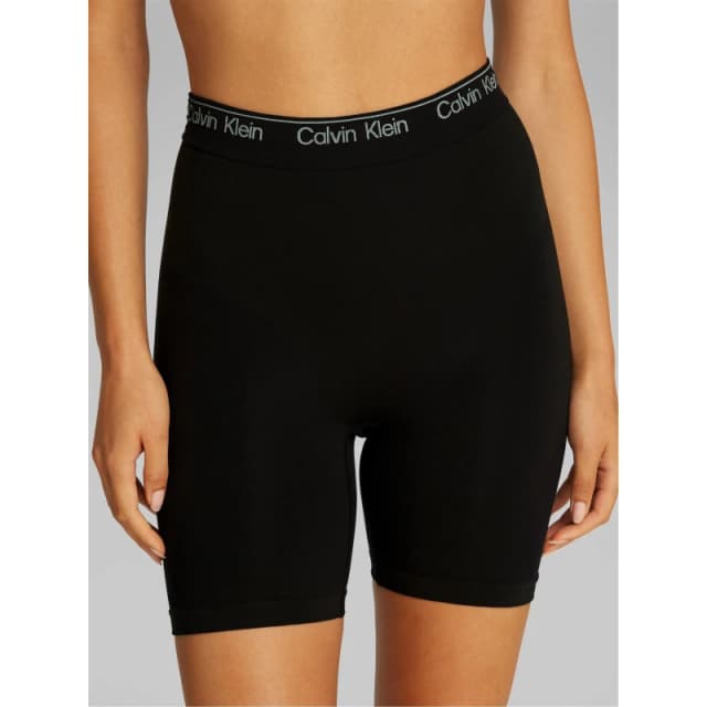 Calvin Klein Womens Cotton Seamless Thigh Slimmer Control Shorts Shapewear - Shorts 8 (XS) Black 88780203310