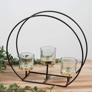 HESTIA? 3 Glass Tealight Holder on Round Stand
