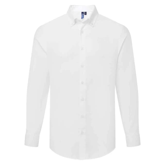 Premier Premier Men Supreme Oxford Long-Sleeved Formal Shirt in White Size: X-Small White XS Male 5063750080420