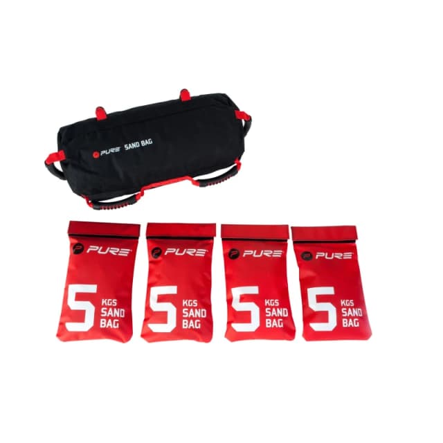 Pure2Improve Sandbag Black/Red 4X5Kg Black unisex