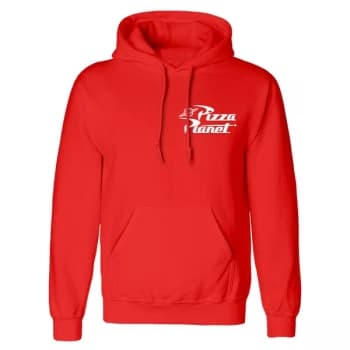 Toy Story - Pizza Planet Badge Unisex Large Hooded Sweatshirt Pullover - Red