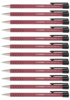 Q-Connect Red Lamda Ballpoint Pen (Pack of 12)