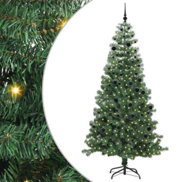 Vidaxl Christmas Tree With 300 Leds With Stand Green 240 Cm Pvc