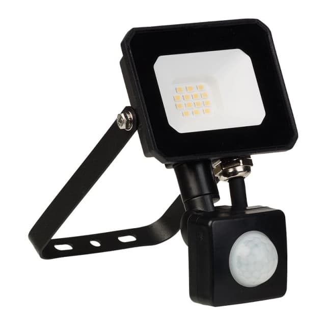 Phoebe LED Floodlight 10W Atlas-Mini PIR Sensor Cool White IP65 Black