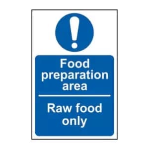Food Preparation Area Raw Food Only - Sav (200 x 300mm)