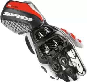 Spidi Carbo Kangaroo Motorcycle Gloves, black-red Size M black-red, Size M