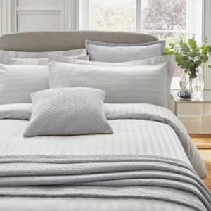 Bedeck of Belfast Fine Linens Adan Kingsize Duvet Cover, Silver