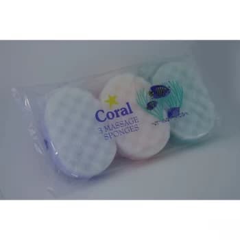 Coral Massage Sponge Pack 3