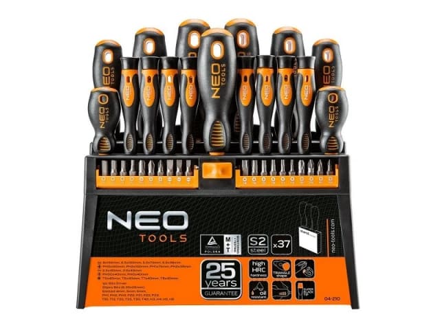 NEO TOOLS 04-210 Bolt Extractor Set Number of tools: 37, Spanner Size: H6 (bit) Tool Steel Bolt Extractor Set (6821)