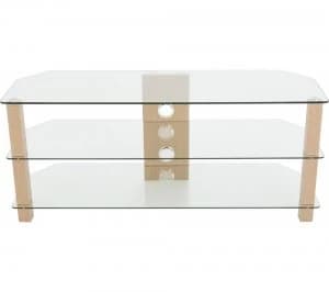 AVF FS1250VALOC3 TV Stand - Glass and Oak