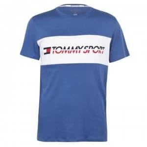 Tommy Sport Tommy Basic Logo T Shirt - Bijou Blue