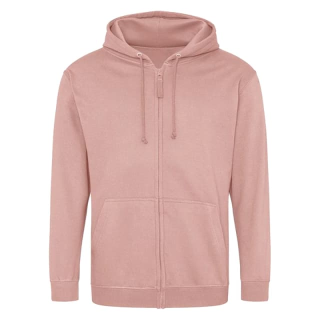 AWDis AWDis Men Full Zip Hoodie in Dusty Pink Size: X-Large Dusty Pink XL Male 5063238623033