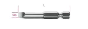 Beta Tools 862 LP 1x 1/4" Hex Drive Flat/Slot Bit 0.5 x 3 x 50mm Long