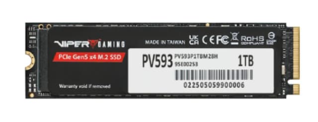 Patriot Memory PV593 PCIe Gen5 x4 M.2 2280 SSD 1TB PCI Express 5.0 NV